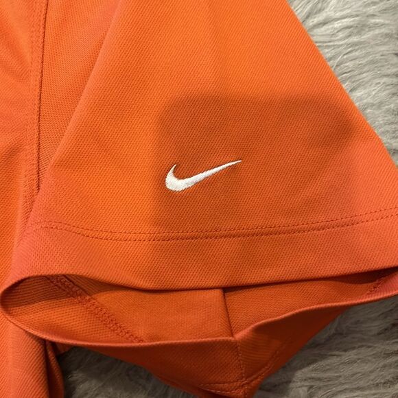 Nike golf men’s orange logo‎ polyester shorts sleeveless polo size large - Picture 6 of 9